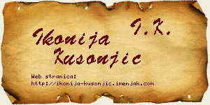 Ikonija Kusonjić vizit kartica